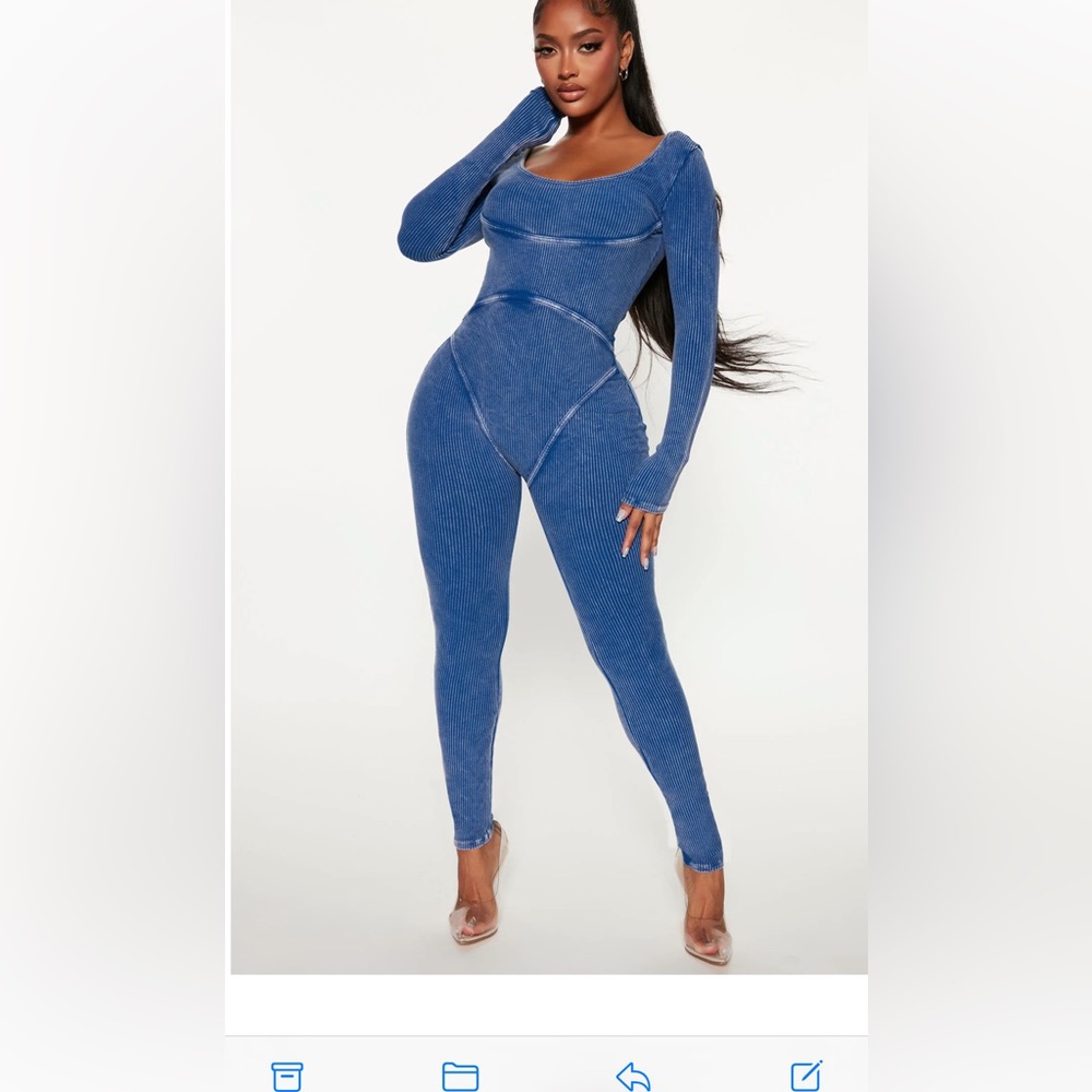 Blue jumpsuit